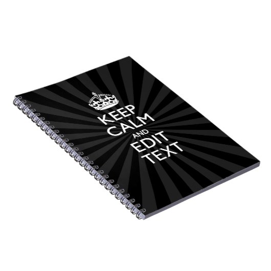 Aangepaste KEEP CALM en jouw tekst Creative Notitieboek (Rechterzijde)
