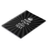 Aangepaste KEEP CALM en jouw tekst Creative Notitieboek (Linkerzijde)