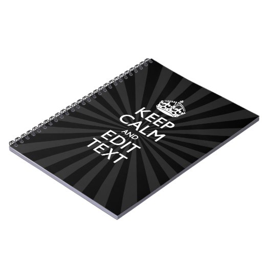 Aangepaste KEEP CALM en jouw tekst Creative Notitieboek (Linkerzijde)