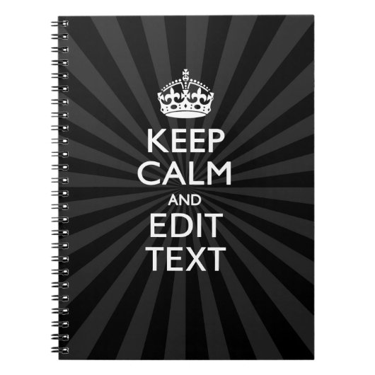Aangepaste KEEP CALM en jouw tekst Creative Notitieboek (Voorkant)