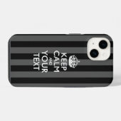 Aangepaste KEEP CALM EN Jouw tekst iPhone Hoesje (Achterkant horizontaal)