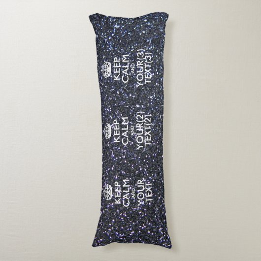 Aangepaste KEEP CALM EN Jouw tekst Lichaamskussen (Voorkant Verticaal)