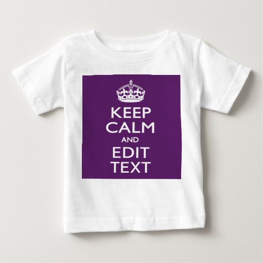 Aangepaste KEEP CALM EN Jouw tekst op Paars (Voorkant)
