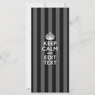 Aangepaste KEEP CALM EN Jouw tekst op strepen