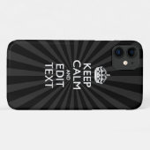 Aangepaste KEEP CALM en jouw tekst op zonnesburst Case-Mate iPhone Case (Achterkant (horizontaal))