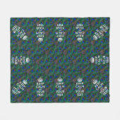Aangepaste Keep Calm en Jouw tekst Peacock Fleece Deken (Voorkant (Horizontaal))