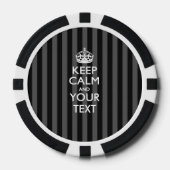 Aangepaste KEEP CALM EN Jouw tekst Poker Chips (Voorkant)