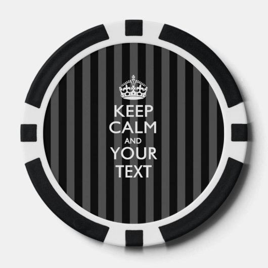 Aangepaste KEEP CALM EN Jouw tekst Poker Chips (Voorkant)