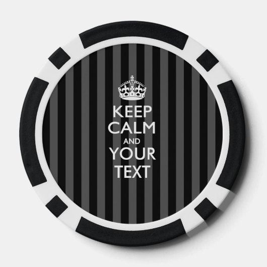 Aangepaste KEEP CALM EN Jouw tekst Poker Chips (Achterkant)