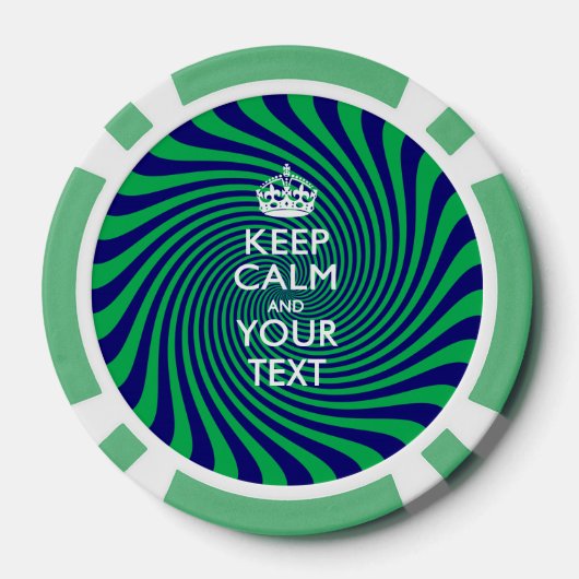 Aangepaste KEEP CALM EN Jouw tekst Poker Chips (Achterkant)