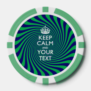 Aangepaste KEEP CALM EN Jouw tekst Poker Chips