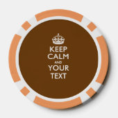 Aangepaste KEEP CALM EN Jouw tekst Poker Chips (Achterkant)