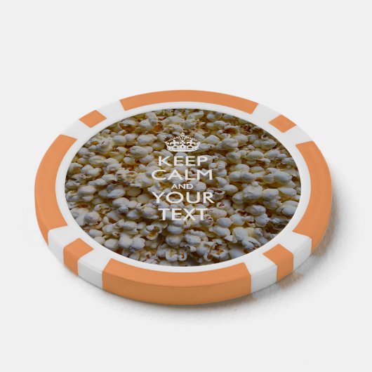 Aangepaste KEEP CALM EN Jouw tekst Poker Chips (Enkel)