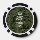 Aangepaste KEEP CALM EN Jouw tekst Poker Chips (Achterkant)