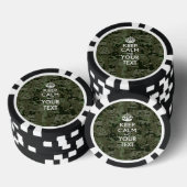 Aangepaste KEEP CALM EN Jouw tekst Poker Chips (Opstapeling)
