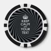 Aangepaste KEEP CALM EN Jouw tekst Poker Chips (Voorkant)
