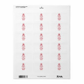 Aangepaste KEEP CALM en JOUW TEKST - rood Etiket (Full Sheet)