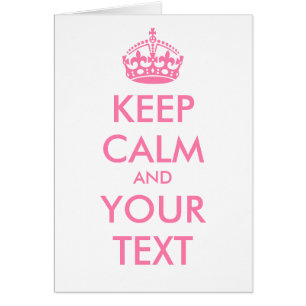 Aangepaste KEEP CALM en JOUW TEKST - roze woorden