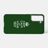 Aangepaste KEEP CALM EN Jouw tekst Samsung Galaxy Hoesje (Achterkant horizontaal)