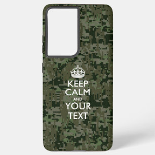 Aangepaste KEEP CALM EN Jouw tekst Samsung Galaxy Hoesje