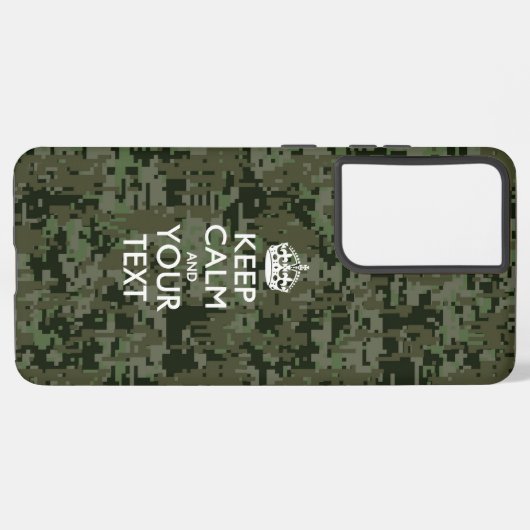 Aangepaste KEEP CALM EN Jouw tekst Samsung Galaxy Hoesje (Linkerkant)