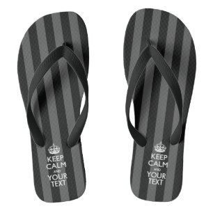 Aangepaste KEEP CALM en Jouw tekst Teenslippers