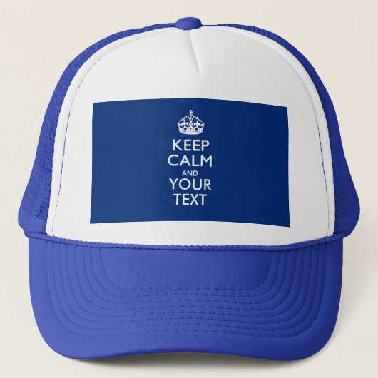 Aangepaste KEEP CALM EN Jouw tekst Trucker Pet (Voorkant)