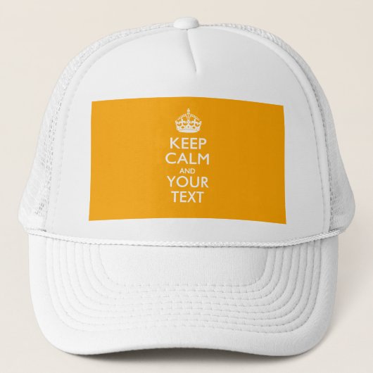 Aangepaste KEEP CALM EN Jouw tekst Trucker Pet (Voorkant)