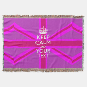 Aangepaste Keep Calm en Jouw tekst voor Cool Cft Deken