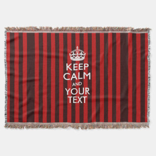 Aangepaste Keep Calm en Jouw tekst voor Cool Cft Deken