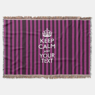 Aangepaste Keep Calm en Jouw tekst voor Cool Cft Deken