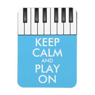 Aangepaste KEEP CALM en PLAY ON-Keyboard piano Magneet