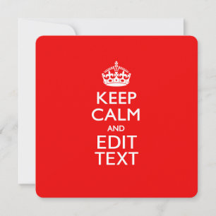 Aangepaste KEEP CALM en tekst bewerken op rood