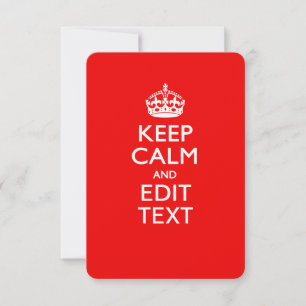 Aangepaste KEEP CALM en tekst bewerken op rood