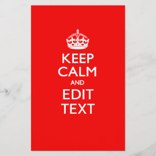 Aangepaste KEEP CALM en tekst bewerken op rood Flyer