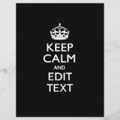 Aangepaste KEEP CALM en tekst bewerken Uitnodigen Flyer (Voorkant)