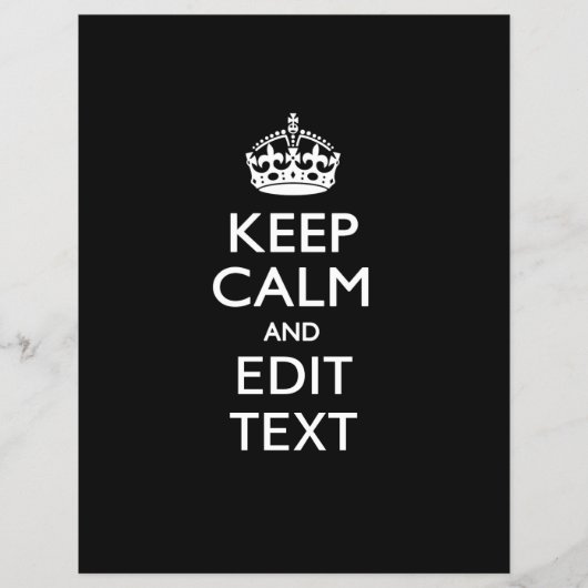 Aangepaste KEEP CALM en tekst bewerken Uitnodigen Flyer (Voorkant)