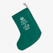 Aangepaste KEEP CALM en uw creatieve tekst Blauwgr Kleine Kerstsok (Achterkant (Hangend))