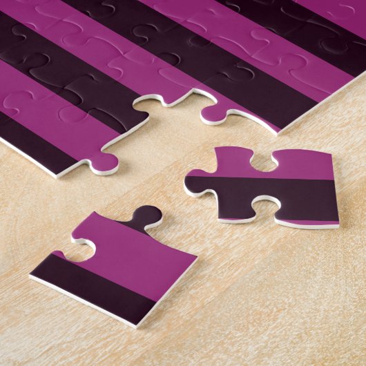 Aangepaste 'Keep Calm Fuchsia Stripes' Legpuzzel (Zijkant)