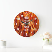Aangepaste Keep Calm heeft Jouw tekst op Bacon Grote Klok (Huis)
