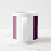 Aangepaste KEEP CALM Jouw tekst Fuchsia Stripes Jumbo Beker (Achterkant)