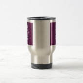 Aangepaste KEEP CALM Jouw tekst Fuchsia Stripes Reisbeker (Center)