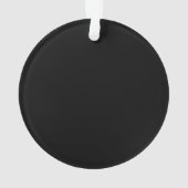 Aangepaste KEEP CALM-Jouw tekst op zwart Ornament (achterkant)