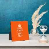 Aangepaste KEEP CALM Jouw tekst Oranje decor Fotoplaat (Insitu)