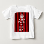 Aangepaste 'Keep Calm Jouw tekst Red Stripes'-deco (Voorkant)