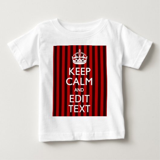 Aangepaste 'Keep Calm Jouw tekst Red Stripes'-deco (Voorkant)