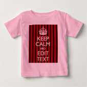 Aangepaste 'Keep Calm Jouw tekst Red Stripes'-deco (Voorkant)