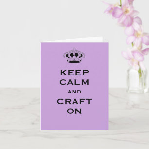 Aangepaste Keep Calm Lavendel Paarse Wenskaart Kaart
