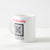 Aangepaste keepnaam gezinshereniger rustplaats koffiemok (Voorkant links)