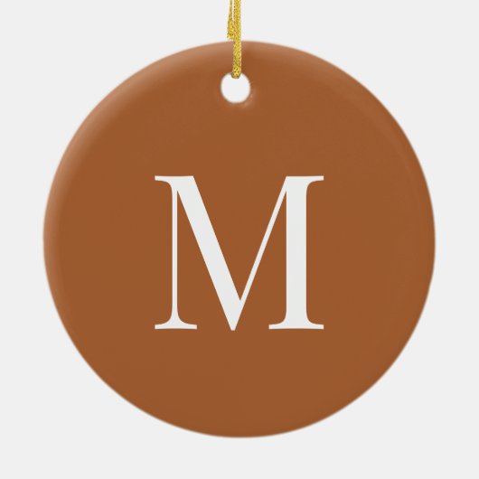 Aangepaste Keepsake Foto en Monogram Kerstmis Keramisch Ornament (Achterkant)